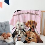 Henkilökohtainen sisarukseni on tassut sarjakuva kissa koira pehmeä heittää peitto nimi huoneen sisustus syntymäpäivä vauva suihku lahja vauva
