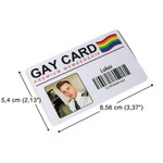 Personalisierte Premium-Mitgliedskarte Foto Regenbogen Identitätskarte mit Namen und Geschenkbeutel Schwul Lustiges Geschenk für LGBTQ Community