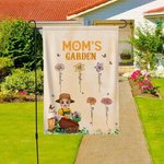 Bandera personalizada para el jardín de mamá con los nombres de los niños Regalo del Día de la Madre para la abuela mamá