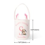 Personalisierte niedliche Hase Frohe Ostern anfängliche Design wiederverwendbare Hasenohren Korb mit Namen Party Gunst Ostern Jagd Geburtstag Geschenk für Kinder Familie
