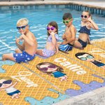 Gepersonaliseerde Cartoon Ice Cream Kid Character Oversized Quick Dry Strandlaken met Naam Zomer Vakantie Accessoires Verjaardagscadeau voor Jongens Meisjes