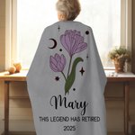 Personalizada Flor del Zodiaco Suave manta con nombre y texto Decoración del hogar Jubilación Nuevo comienzo Regalo para jubilados Colegas