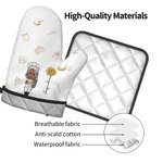 Juego de guantes aislantes y agarraderas personalizados con el nombre de la madre para cocinar Regalo de cumpleaños del Día de la Madre para la abuela, la mamá y la amante de la cocina