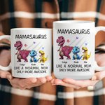 Spersonalizowany kubek ceramiczny z imionami 1-12 dinozaurów 3D dla mamy i babci na Dzień Matki