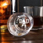 Personlig Best Dad and Kid Fist Bump 10 oz Whiskyglas med graverade 1-6 barns namn Fars dag Födelsedag Uppskattning Present till pappa farfar