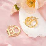 Personalized Greek Letters Hoop Earrings Sorority Bid Day College Graduation Gift for New Sorority Members Friends Girls