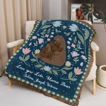 Personlig blommig kramande björn tofs mjuk kasta filt med namn heminredning mors dag födelsedagspresent till mamma mormor