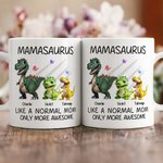 Spersonalizowany kubek ceramiczny z imionami 1-12 dinozaurów 3D dla mamy i babci na Dzień Matki