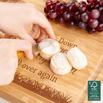 Personalized 10 Years Down And I Still Wood Marry You Name FSC Bamboo Charcuterie Cutting Board with Juice Groove Housewarming Wedding Gift for Family