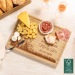 Personalized 10 Years Down And I Still Wood Marry You Name FSC Bamboo Charcuterie Cutting Board with Juice Groove Housewarming Wedding Gift for Family