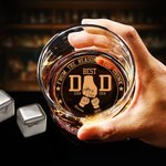 Personlig Best Dad and Kid Fist Bump 10 oz Whiskyglas med graverade 1-6 barns namn Fars dag Födelsedag Uppskattning Present till pappa farfar
