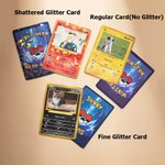 Gepersonaliseerde Glitters TCG Poke Kaart Foto met Beschermhoes Kaartspel Verzamelobject Verjaardagscadeau voor Kinderen Koppel Huisdierliefhebber