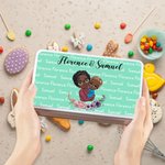 Personalisierte Cartoon Mama und Kind Geburt Blume Lebensmittelqualität Keks Aufbewahrungsdose mit Namen Geburtstag Muttertag Geschenk für Mama Oma Backen Liebhaber
