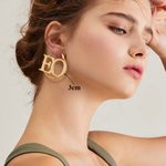 Personalized Greek Letters Hoop Earrings Sorority Bid Day College Graduation Gift for New Sorority Members Friends Girls