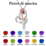 Collana personalizzata con rosa e 1-3 nomi incisi gioiello raffinato ipoallergenico regalo di compleanno per festa della mamma per donne