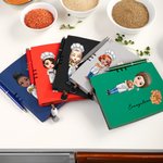 Cuaderno de recetas y bolígrafo A5 personalizado con el nombre de la flor de nacimiento de la mamá cocinera de dibujos animados para el Día de la Madre Regalo de cumpleaños para la abuela mamá cociner