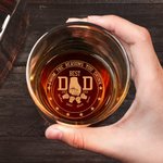 Personlig Best Dad and Kid Fist Bump 10 oz Whiskyglas med graverade 1-6 barns namn Fars dag Födelsedag Uppskattning Present till pappa farfar