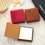 Personalised PU Leather Sticky Note Holder with Text and Initial School Office Supplies Teacher's Day Gift for Educator Nurse Librarian