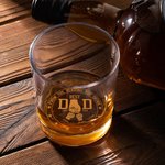 Personlig Best Dad and Kid Fist Bump 10 oz Whiskyglas med graverade 1-6 barns namn Fars dag Födelsedag Uppskattning Present till pappa farfar