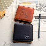 Personalised PU Leather Sticky Note Holder with Text and Initial School Office Supplies Teacher's Day Gift for Educator Nurse Librarian