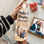 Personalisierte Mond Cartoon Mama und Tochter für immer miteinander verbunden LED-Flasche Lampe mit Namen Home Decor Muttertag Geburtstag Geschenk für Mama Oma