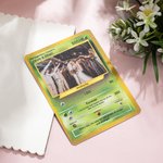 Personalised Funny Glitter Classic TCG Poke Card with Photo and Protective Cover Card Game Collection Birthday Gift for Kids Couple Pet Lover