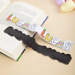Personalisierte Hase Karotte Doodle Name Magnetische Lesezeichen Clip Lesen Schreibwaren liefert zurück zu Schule Ostern Geschenk für Bücherwürmer Jungen Mädchen