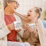 Cisne personalizado Madre cálida cita Taza de cerámica con nombre Día de la Madre Cumpleaños Regalo para Mamá Abuela