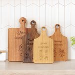Personalised Cute 1-8 Names Biscuit Family Reversible Cheese Charcuterie Chopping Board with Grip Made in USA Mother's Day Gift for Grandma Mom