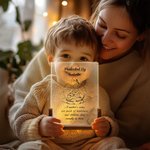 Personalisierte Schwan Mutter Warm Zitat LED-Nachtlicht mit Namen und hölzerne Basis Home Decor Muttertag Geschenk für Mama Oma