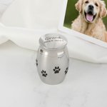 Urne de cendres personnalisée avec nom et texte Cadeau de sympathie pour la perte d'un chat ou d'un chien