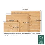 Tabla de cortar de bambú FSC con iniciales de corona personalizada y ranura para zumo Regalo de boda de inauguración de la casa para pareja familiar