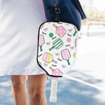 Personalized Colourful Coquette Bow Pickleball Paddle Cover with Name Sports Accessory Birthday Gift for Pickleball Enthusiasts