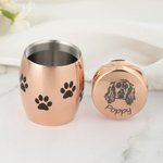 Urne de cendres personnalisée avec nom et texte Cadeau de sympathie pour la perte d'un chat ou d'un chien