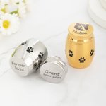 Urne de cendres personnalisée avec nom et texte Cadeau de sympathie pour la perte d'un chat ou d'un chien