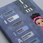 Personalized Retro Bible Verse Cartoon Character A5 Notebook with 100 Lined Pages and Name Birthday Religious Baptism Gift for Christians Family