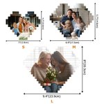 Personlig hjärtformad foto byggsten pussel födelsedag årsdag bröllopsgåva för familj