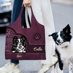 Borsa tote personalizzabile fino a 6 nomi stampa fronte e retro cane e gatto stile vintage anniversario regalo per amanti degli animali domestici