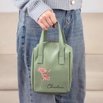 Personalisierte Tragbare Geburtsblume PU-Leder Kosmetiktasche mit Namen Mehreren Fächern Reise Urlaub Zubehör Geburtstag Geschenk für Damen Mädchen