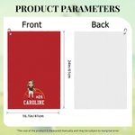 Asciugamano sportivo personalizzato con nome e gancio con disegno di palla e personaggio dei cartoni animati Accessorio sportivo super assorbente Regalo di compleanno per giocatori amanti dello sport