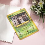 Carte Poke Classic TCG Personnalisée avec Photo Film Protecteur Collection Cartes de Jeu Cadeau Anniversaire pour Enfant Couple Amoureux des Animaux
