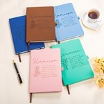 Personalised Minimalist Birth Flower Prayer A5 Lined Notebook with Name Study Journal Birthday Religious Baptism Gift for Christian