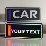 Placa personalizada con nombre, estilo carreras, con texto y 7 colores de iluminación LED ajustables Decoración del hogar Regalo de cumpleaños para entusiastas de las carreras