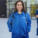 Personalized Embroidery Mini Heart Stethoscope Nurse Jacket with Full-zip and Pockets Graduation Nurse Week Gift for Medical Staff Student