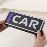 Placa personalizada con nombre, estilo carreras, con texto y 7 colores de iluminación LED ajustables Decoración del hogar Regalo de cumpleaños para entusiastas de las carreras