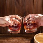 Personalized Prescription Slip Design 10.25 oz Old Fashioned Rock Whiskey Glass with Name Father's Day Birthday Gift for Dad Husband Wine Lovers