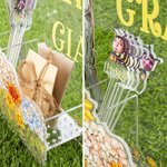 Cartello personalizzato in acrilico con nome giardino della nonna ed etichette e 1-8 foto avatar di api regalo per festa della mamma per nonne