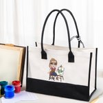 Sac à dos en toile avec nom Accessoires de voyage Cadeau d'anniversaire pour artistes Femmes