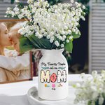 Personalized My Favorite People Call Me Nana Flowers Ceramic Vase with 1-12 Names Mother's Day Birthday Gift for Grandma Mom