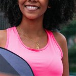 Collier de raquette de Pickleball personnalisé avec nom Bijoux de sport Journée de jeu Anniversaire Cadeau d'anniversaire pour joueur de Pickleball Lover